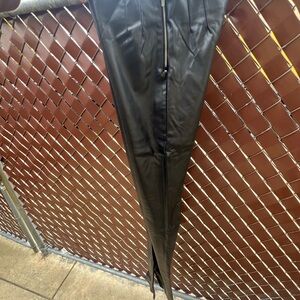 Zara Men's Black Leather Dress Pants